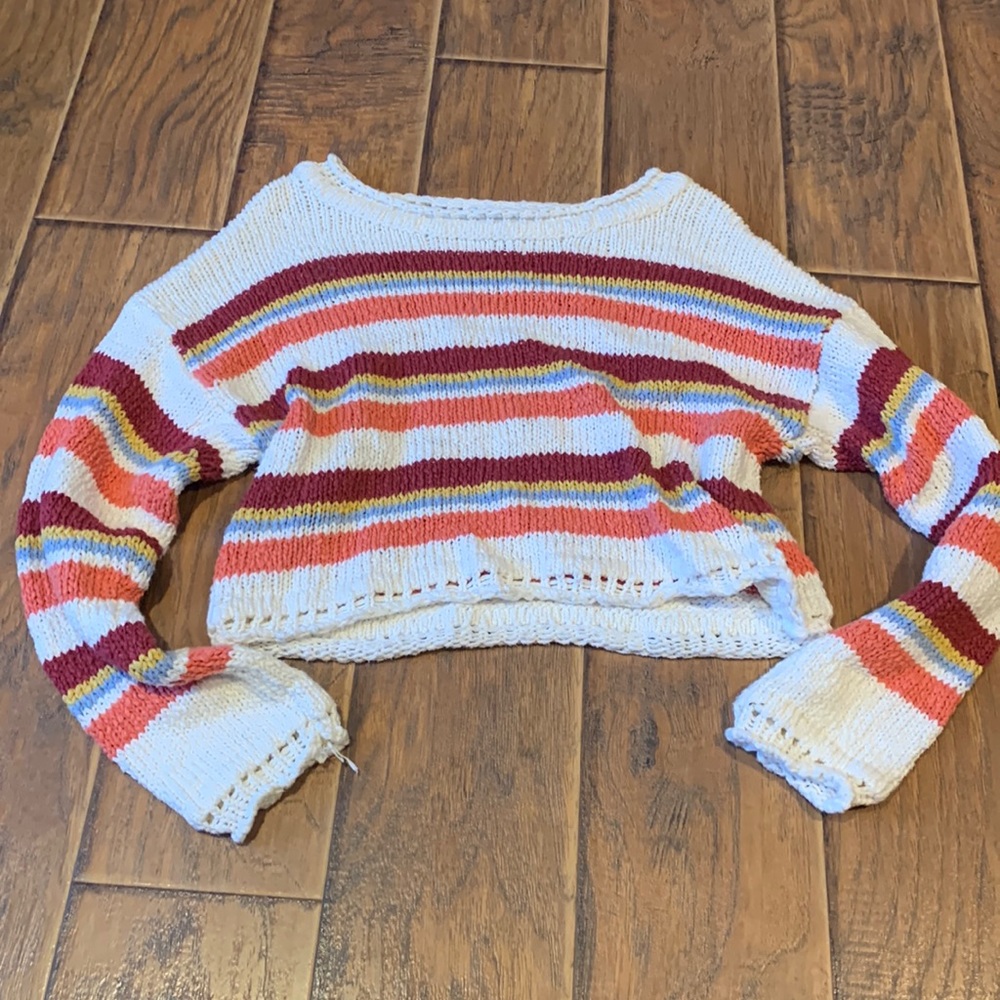 colorful stripped sweater